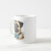 Mug Gobelet avec Mops (Devant gauche)