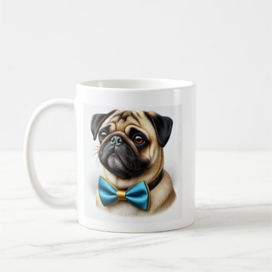 Mug Gobelet avec Mops (Gauche)