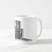 Mug Gobelet blanc classique avec design de chariot élé (Devant droit)