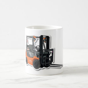Mug Gobelet blanc classique avec design de chariot élé
