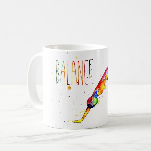 Mug Gobelet de yoga aquarel (Devant gauche)