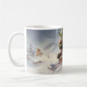 Mug Gobelin vert de Noël #5 en motoneige (Gauche)