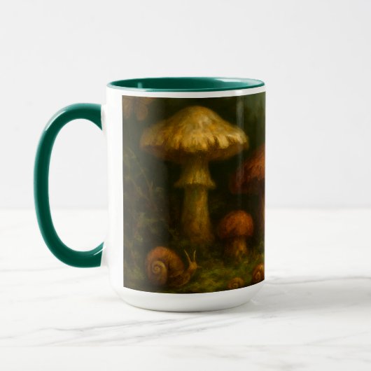 Mug Goblincore Mushrooms, Snails & Frog In Moonlight (Gauche)