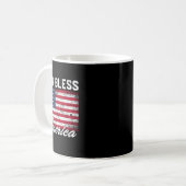 Mug God Bless America Usa Flag 4th Of July Patriotic  (Devant gauche)