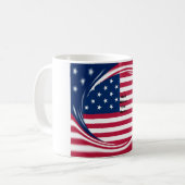 Mug God Bless Our Home : USA Flag Swirl Art (Devant gauche)