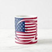 Mug God Bless Our Home : USA Flag Swirl Art (Centre)