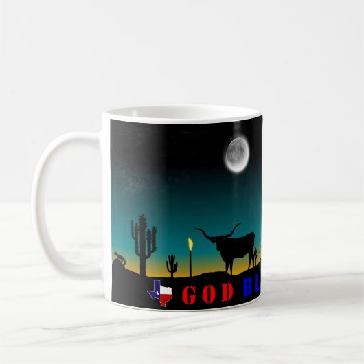 Mug God Bless Texas Lone Star State (Gauche)