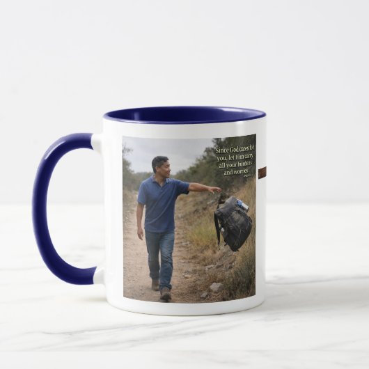 Mug God cares for you (Gauche)