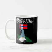 Mug God Jul Norwegian Gnome Merry Christmas Norway Tee (Gauche)