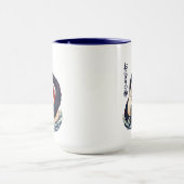 Mug God of Onigiri Oni Samurai Japanese Rice Ball Wave (Centre)