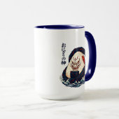 Mug God of Onigiri Oni Samurai Japanese Rice Ball Wave (Devant droit)