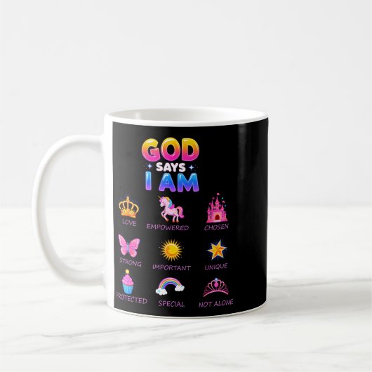 Mug God Say I Am Princess Cute Jesus Teen Girl Toddler (Gauche)
