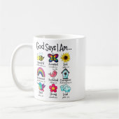 Mug God Says I Am Bee Spring Christian Funny Easter Da (Gauche)