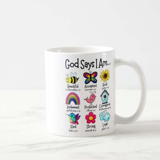 Mug God Says I Am Bee Spring Christian Funny Easter Da (Droite)