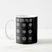 Mug God Says You Are Christian Snowflake Christmas Bib (Gauche)