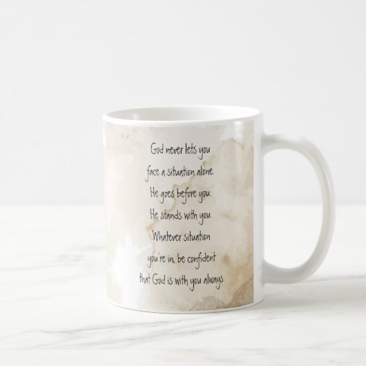 Mug God With You Always Never Alone Inspirational  (Droite)