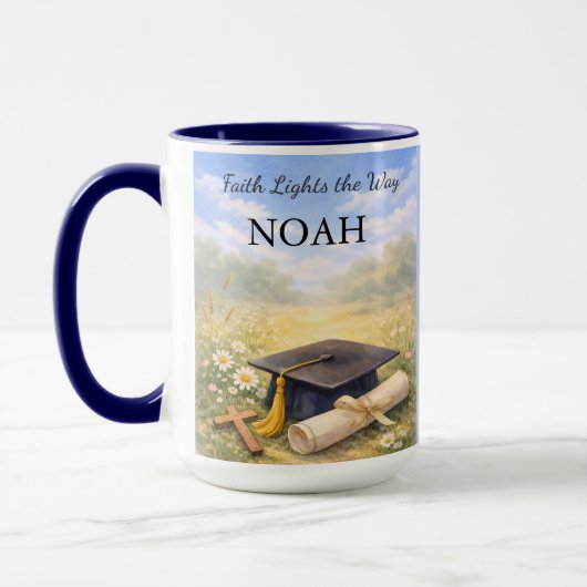 Mug Godson Graduation Personalized Christian Gift (Gauche)