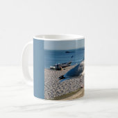 Mug Goéland perché sur une clôture en bois (Devant gauche)