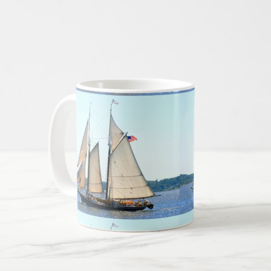 Mug goélette à bois voile (Devant gauche)