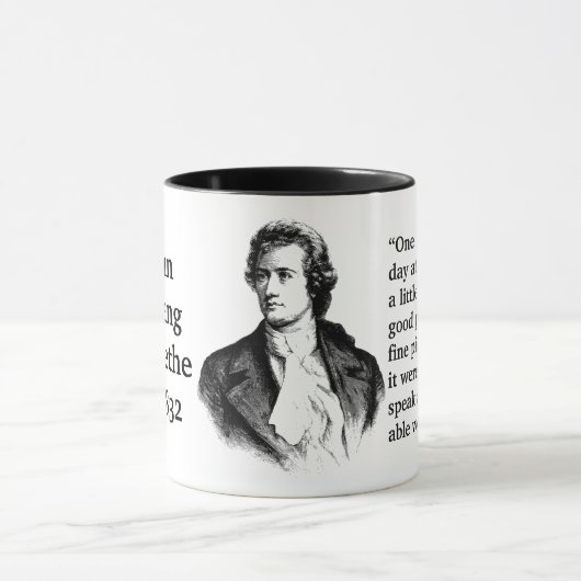 Mug Goethe citation sur la vie (Centre)