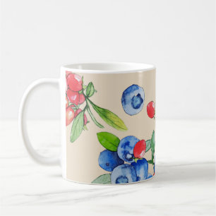 Mug Goji, bleuet : aquarelle motif.