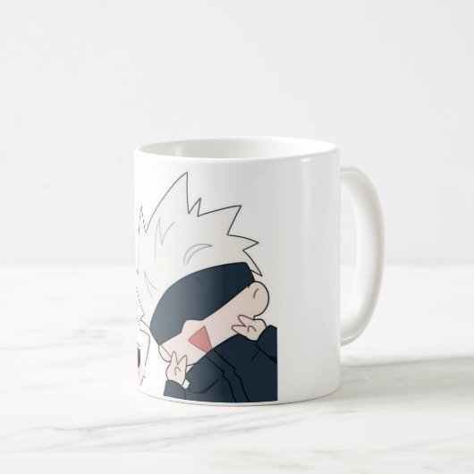 Mug "Gojo Satoru avec l'adorable chatte Mug" (Devant droit)