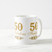 Mug Gold 50 et fabuleux 50e anniversaire (Devant droit)