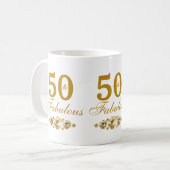 Mug Gold 50 et fabuleux 50e anniversaire (Devant gauche)