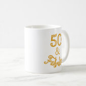Mug Gold 50 et Fabulous monogramme design (Devant droit)
