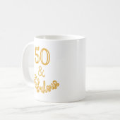 Mug Gold 50 et Fabulous monogramme design (Devant gauche)