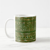 Mug Gold Abstract Design Deep Hunter Green Pretty (Gauche)