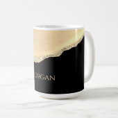 Mug Gold Agate & Parties scintillant, Gold Name sur Bl (Devant droit)