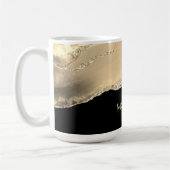 Mug Gold Agate & Parties scintillant, Gold Name sur Bl (Gauche)