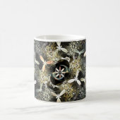 Mug Gold and Silver Flowers Fractal (Centre)