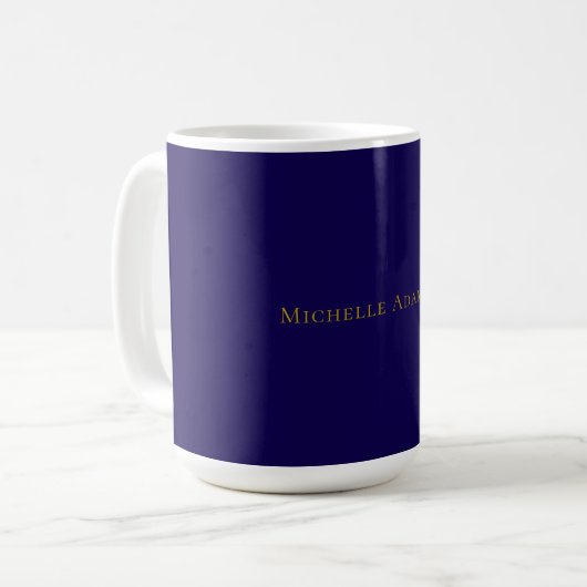 Mug Gold & Blue Color Professional Plain Modern (Devant gauche)