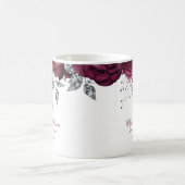 Mug Gold Burgundy Floral Rose 90e Anniversaire (Centre)