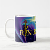 Mug GOLD CADUCEUS SYMBOLE INFIRMIER INSCRIT Purple Blu (Gauche)