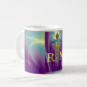 Mug GOLD CADUCEUS SYMBOLE INFIRMIÈRE ENREGISTRÉ Purple (Devant gauche)