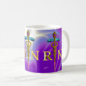 Mug GOLD CADUCEUS SYMBOLE INFIRMIÈRE ENREGISTRÉ Purple (Devant droit)
