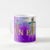 Mug GOLD CADUCEUS SYMBOLE INFIRMIÈRE ENREGISTRÉ Purple (Devant gauche)