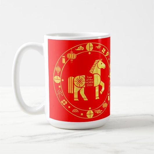 Mug Gold Chinese nouvelle année 2026 (Gauche)