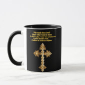 Mug Gold Christian Fun croix avec drôle de dire (Gauche)