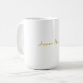 Mug Gold Color Calligraphy Professional Nom personnali (Devant gauche)