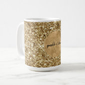 Mug Gold Confetti Parties scintillant Coeur (Devant gauche)