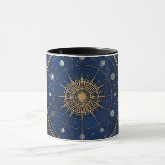 Mug Gold Constellation Astrology Coffee Cup (Centre)