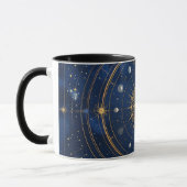 Mug Gold Constellation Astrology Coffee Cup (Gauche)