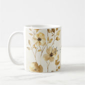 Mug Gold Cream Flowers (Gauche)