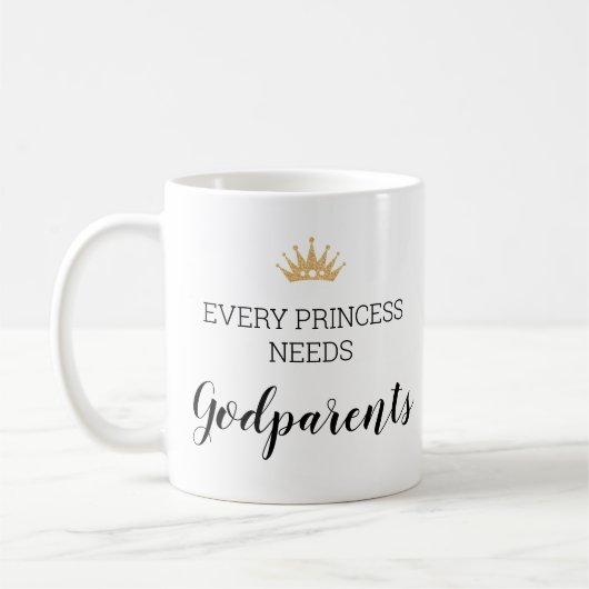 Mug Gold Crown Chaque princesse a besoin de parents (Gauche)