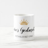 Mug Gold Crown Etablissez l'année du Christening Godmè (Centre)