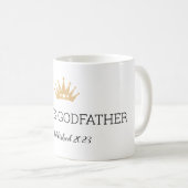 Mug Gold Crown Etablissez l'année du Christening Parra (Devant droit)